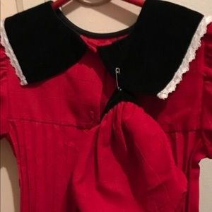 Little girls black/red Christmas dress -size 2/4T